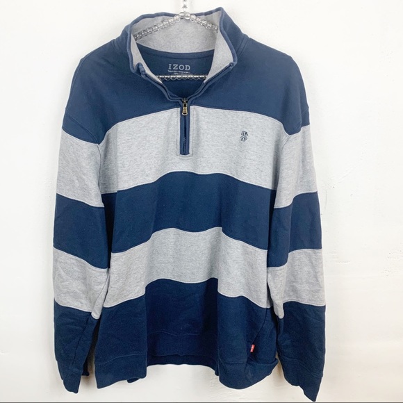 Izod Other - Izod l Mens Striped Quarter Zip Sweatshirt